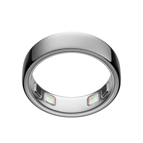 Oura Ring 5 - Silver - Size 9 - World’s Smallest Smart Ring - Sleep, Activity, Women’s Health, AI Advisor, 1 Week of Battery Life, Size Before You Buy, Android & iOS Compatible