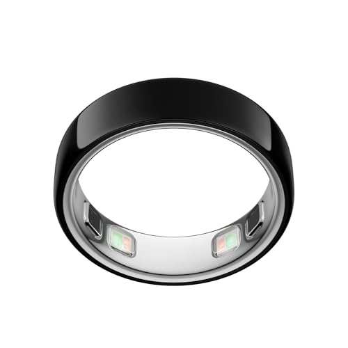 Oura Ring 5 - Black - Size 8 - World’s Smallest Smart Ring - Sleep, Activity, Women’s Health, AI Advisor, 1 Week of Battery Life, Size Before You Buy, Android & iOS Compatible