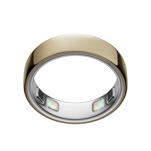 Oura Ring 5 - Gold - Size 8 - World’s Smallest Smart Ring - Sleep, Activity, Women’s Health, AI Advisor, 1 Week of Battery Life, Size Before You Buy, Android & iOS Compatible