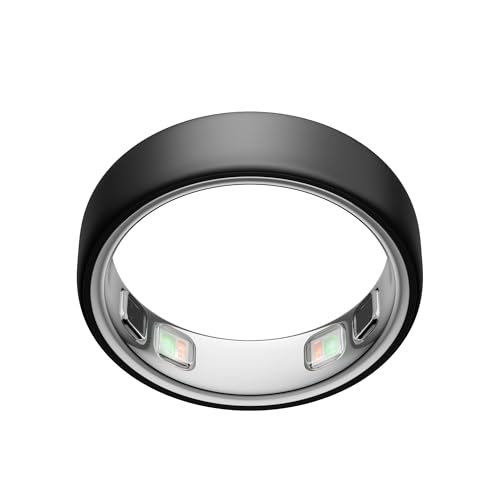 Oura Ring 5 - Stealth - Size 8 - World’s Smallest Smart Ring - Sleep, Activity, Women’s Health, AI Advisor, 1 Week of Battery Life, Size Before You Buy, Android & iOS Compatible