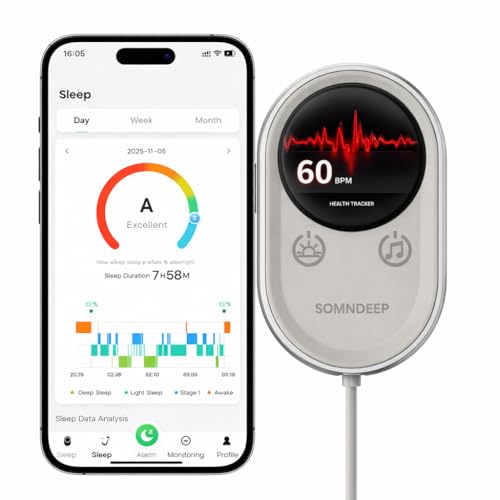 SOMNDEEP Non-Wearable Smart Sleep Tracker, Contactless Sleep Monitor Device