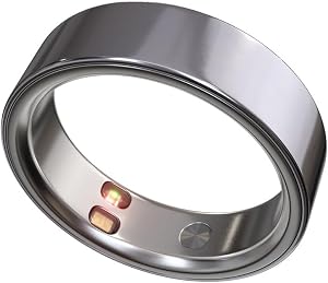 Smart Ring Health Tracker 5ATM Waterproof Sport Ring Exclusive Vibration Alerts Titanium B