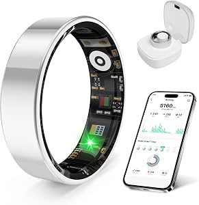 prxxhri Smart Health Ring, Featuring Stress and Sleep Monitoring Functions, Compatible wit
