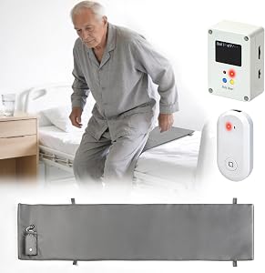 TOOCUST Bed Alert System for Seniors,40 Inch Extra Long Smart Bed Exit Monitor Mat with Du