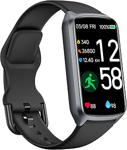 Amzhero Health Fitness Tracker with 24/7 Heart Rate, Blood Oxygen, Blood Pressure, Sleep T
