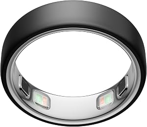 Oura Ring 5 - Stealth - Size 8 - World’s Smallest Smart Ring - Sleep, Activity, Women’s He