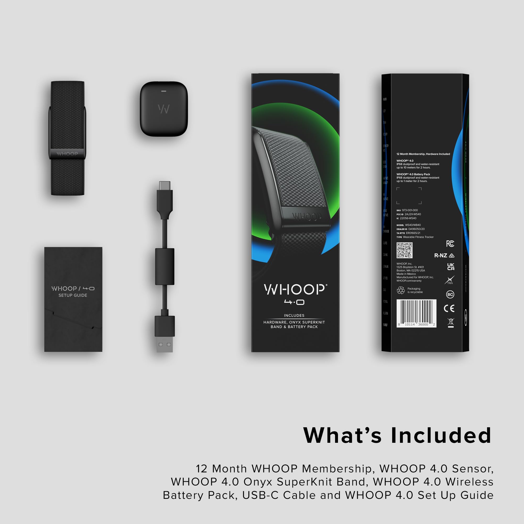 WHOOP 4.0 Wearable Health, Fitness & Activity Tracker with Heart Rate Tracking and Sleep Monitoring