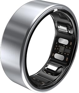 QALO Slim Smart Ring – Size Before You Buy – No Subscription Fee – Titanium Fitness Tracke