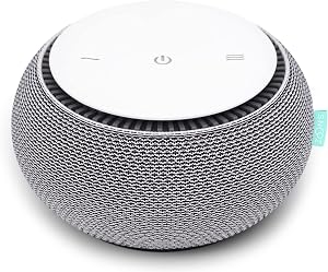 SNOOZ Smart White Noise Machine - Real Fan Inside for Non-Looping Sound, Portable Sleep Ai
