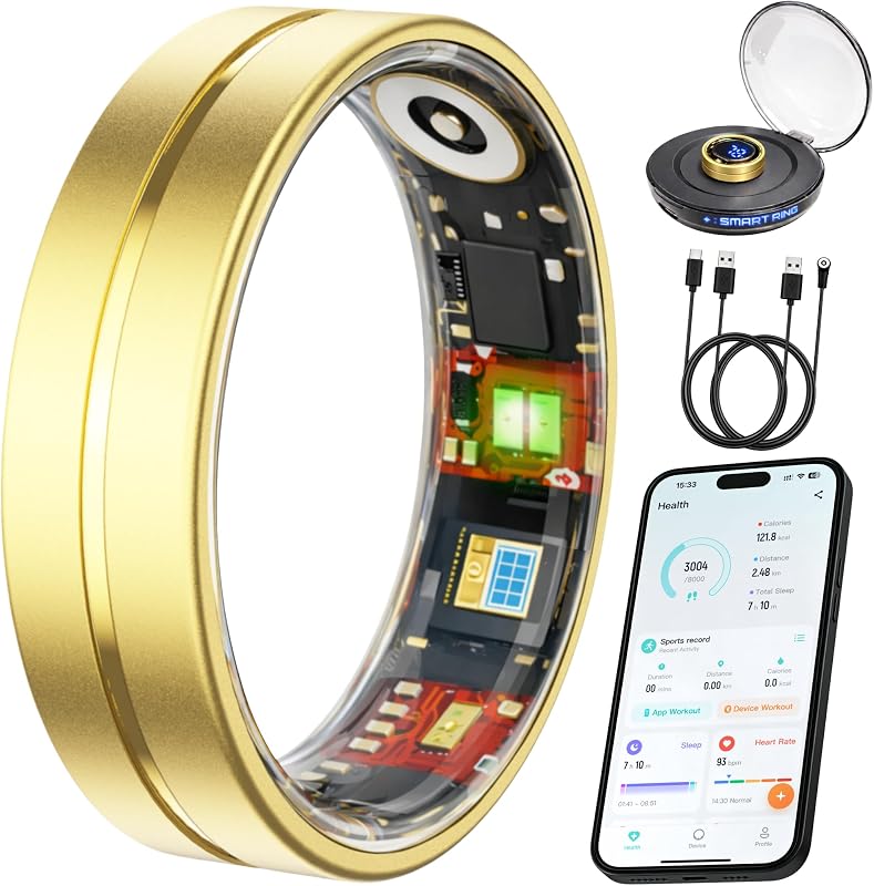 VIVIYO Smart Ring Health & Fitness Tracker for Men and Women