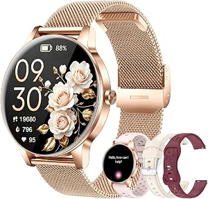 Smart Watch for Women, 1.27" HD Fitness Tracker with Bluetooth Calling, 130+ Sports M